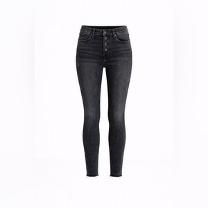 MOTHER The Stunner Ankle Fray 26 Black Button‎ Fly Raw Hem